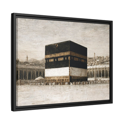 Vintage Kaaba – Hajj Season Framed Canvas