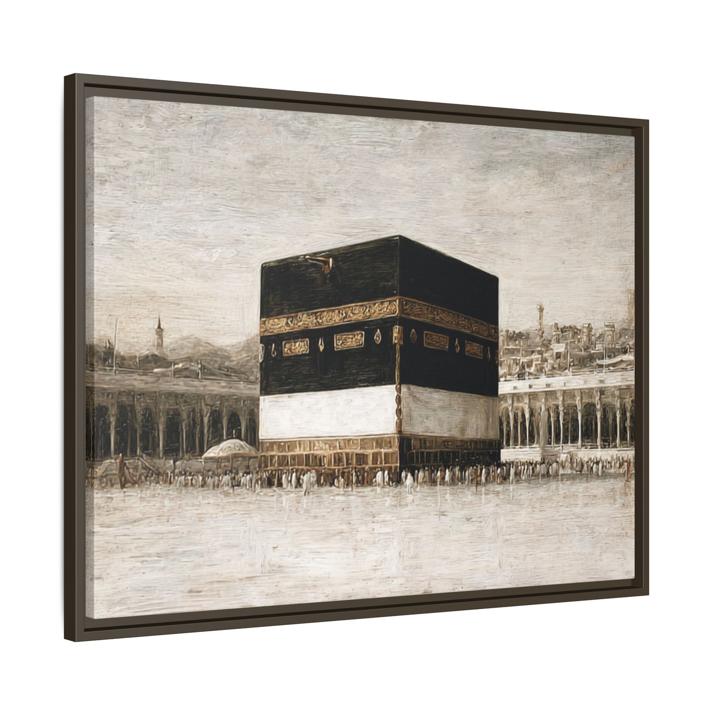 Vintage Kaaba – Hajj Season Framed Canvas