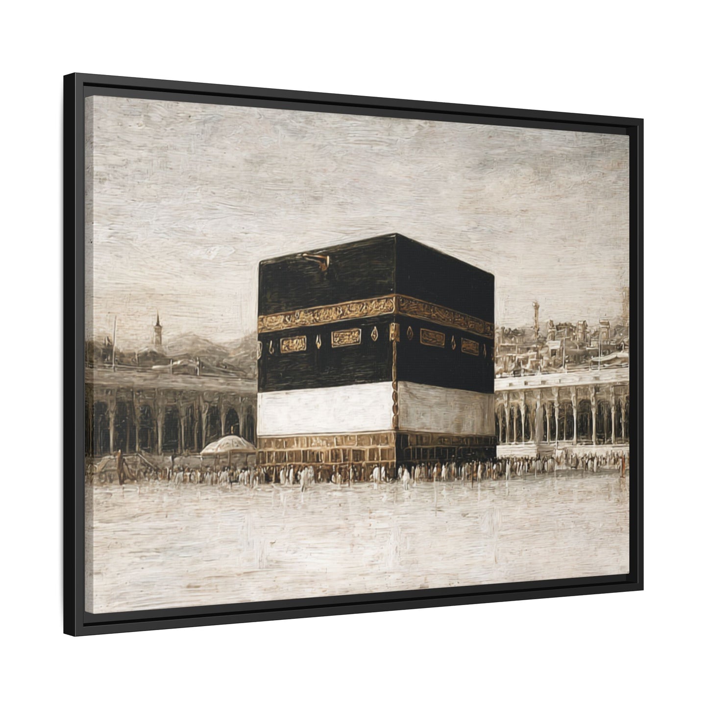 Vintage Kaaba – Hajj Season Framed Canvas