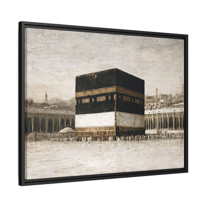 Vintage Kaaba – Hajj Season Framed Canvas