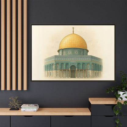Dome of the Rock Modern Framed Canvas Art