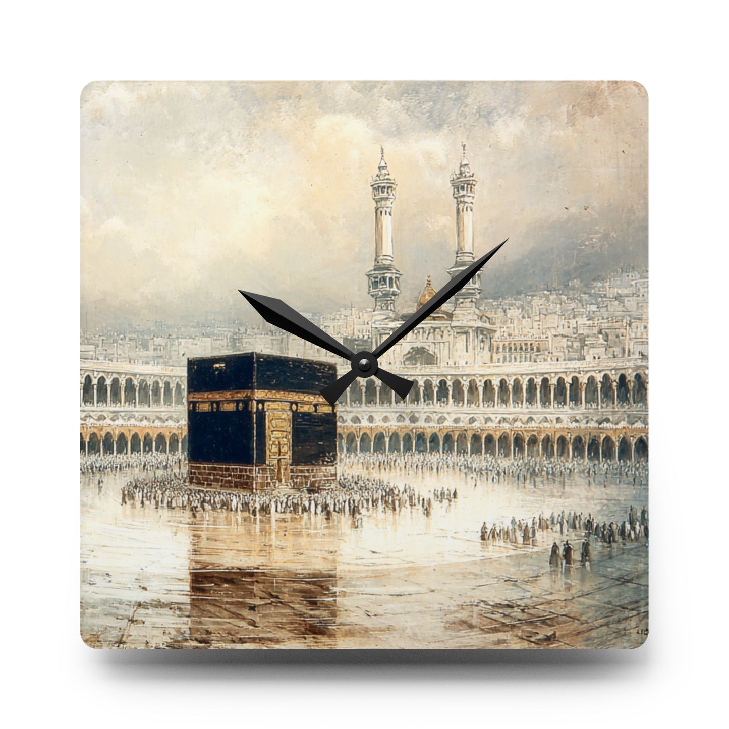 Kaaba Acrylic Wall Clock - No Numerals
