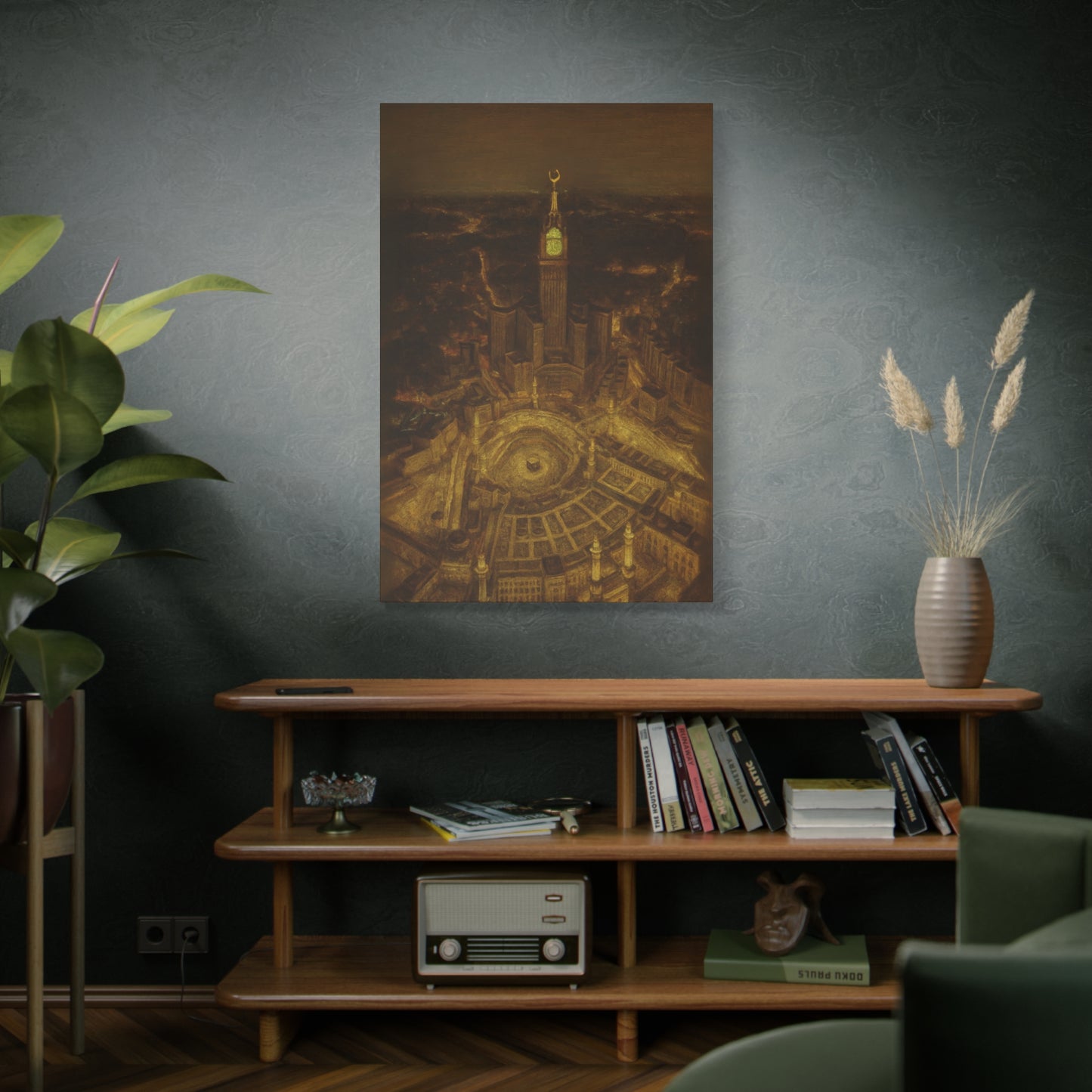 Kaaba Under the Night Sky – Canvas Wall Art (1.25" Depth)