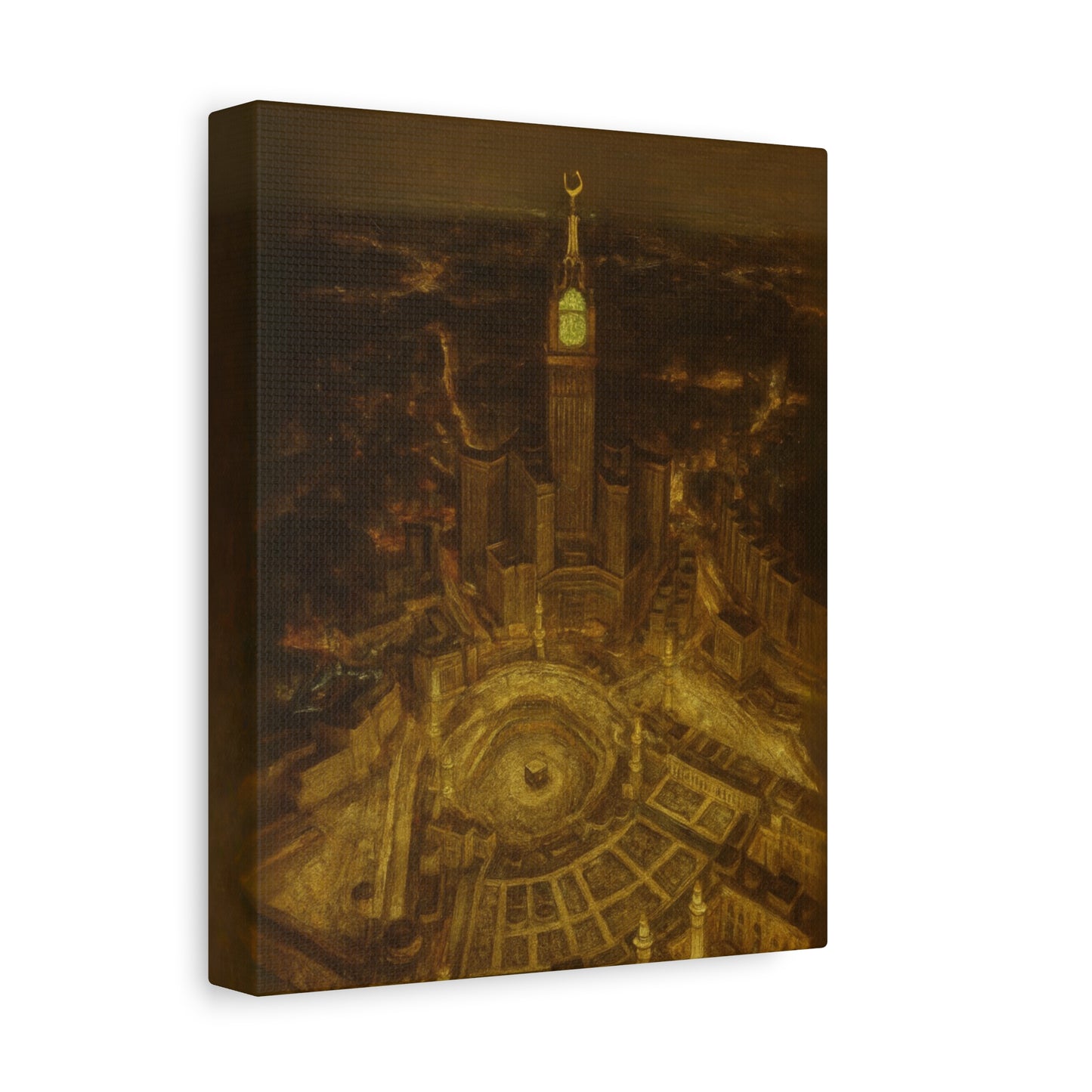 Kaaba Under the Night Sky – Canvas Wall Art (1.25" Depth)