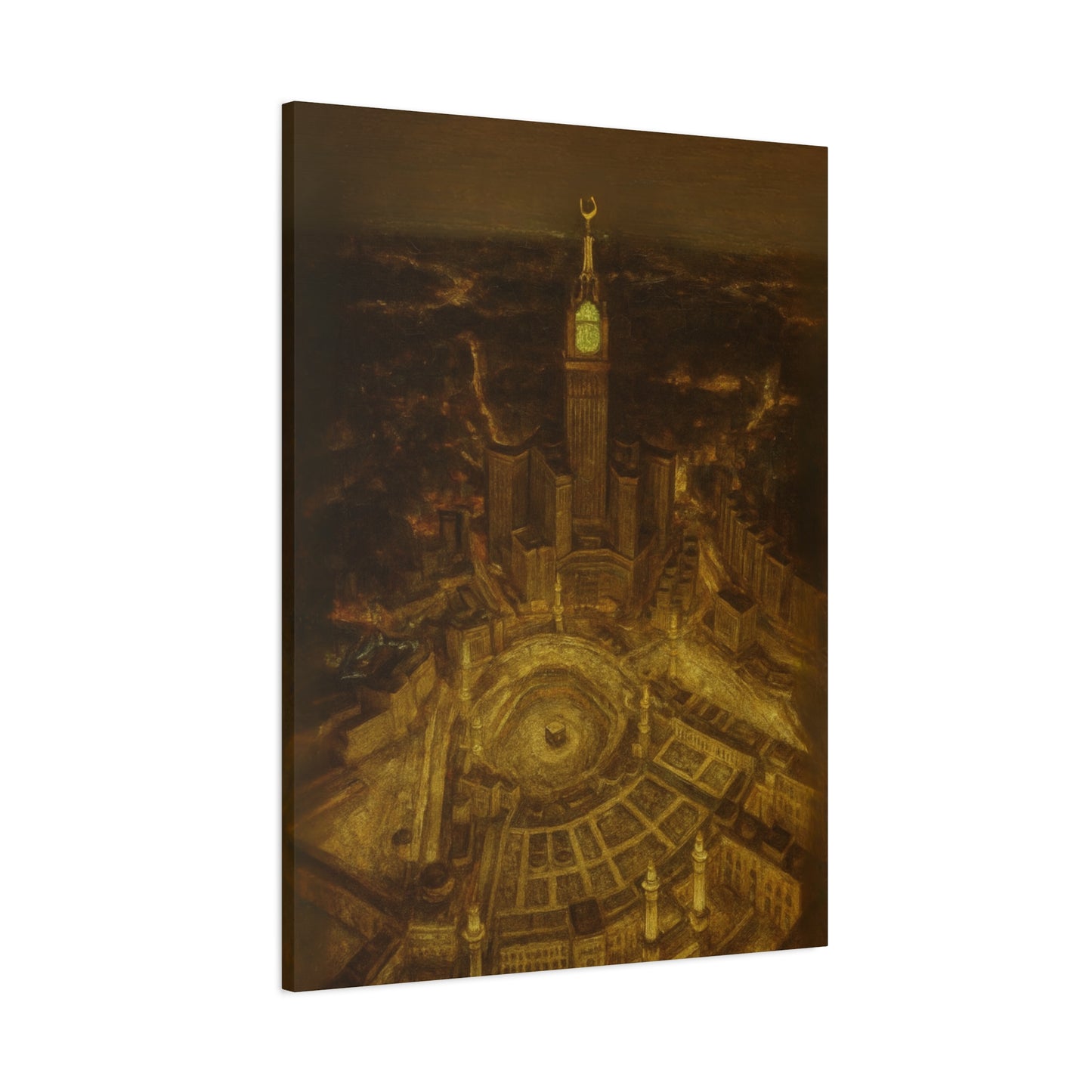 Kaaba Under the Night Sky – Canvas Wall Art (1.25" Depth)