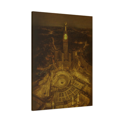 Kaaba Under the Night Sky – Canvas Wall Art (1.25" Depth)