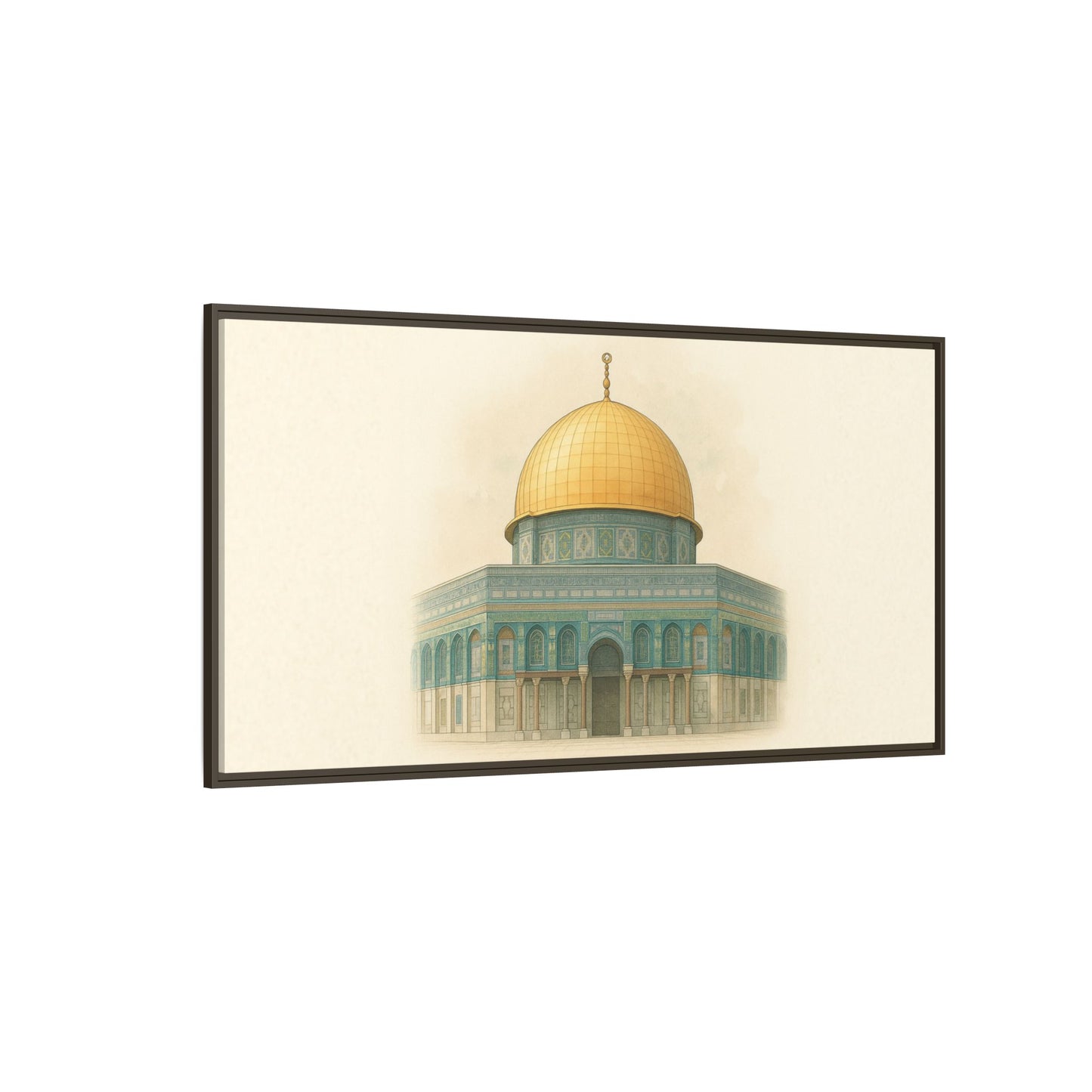 Dome of the Rock Modern Framed Canvas Art