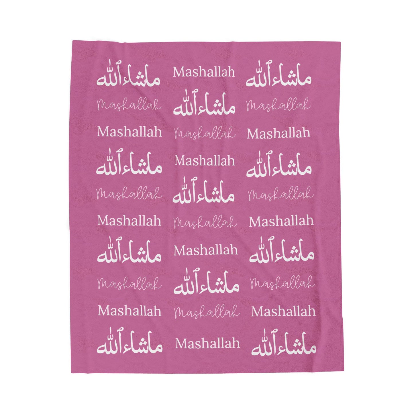 Mashallah Blanket – Mauve Pink & White