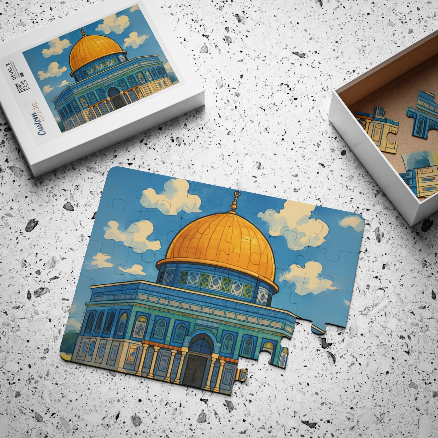 Kids Puzzle - Dome of the Rock, Masjid Al-Aqsa Blue Skies