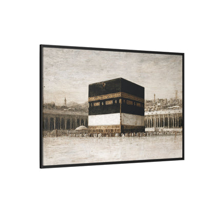 Vintage Kaaba – Hajj Season Framed Canvas