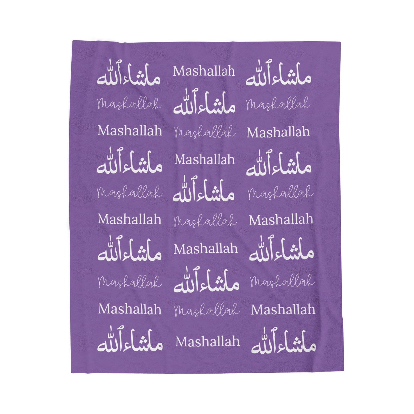 Mashallah Blanket – Purple & White
