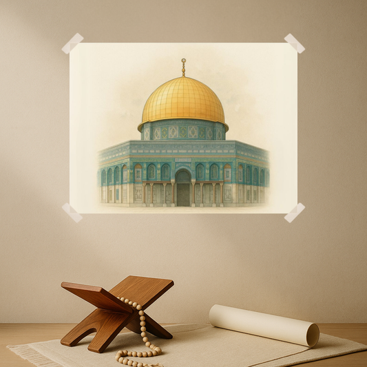 Dome of the Rock Poster - Islamic Wall Art Print