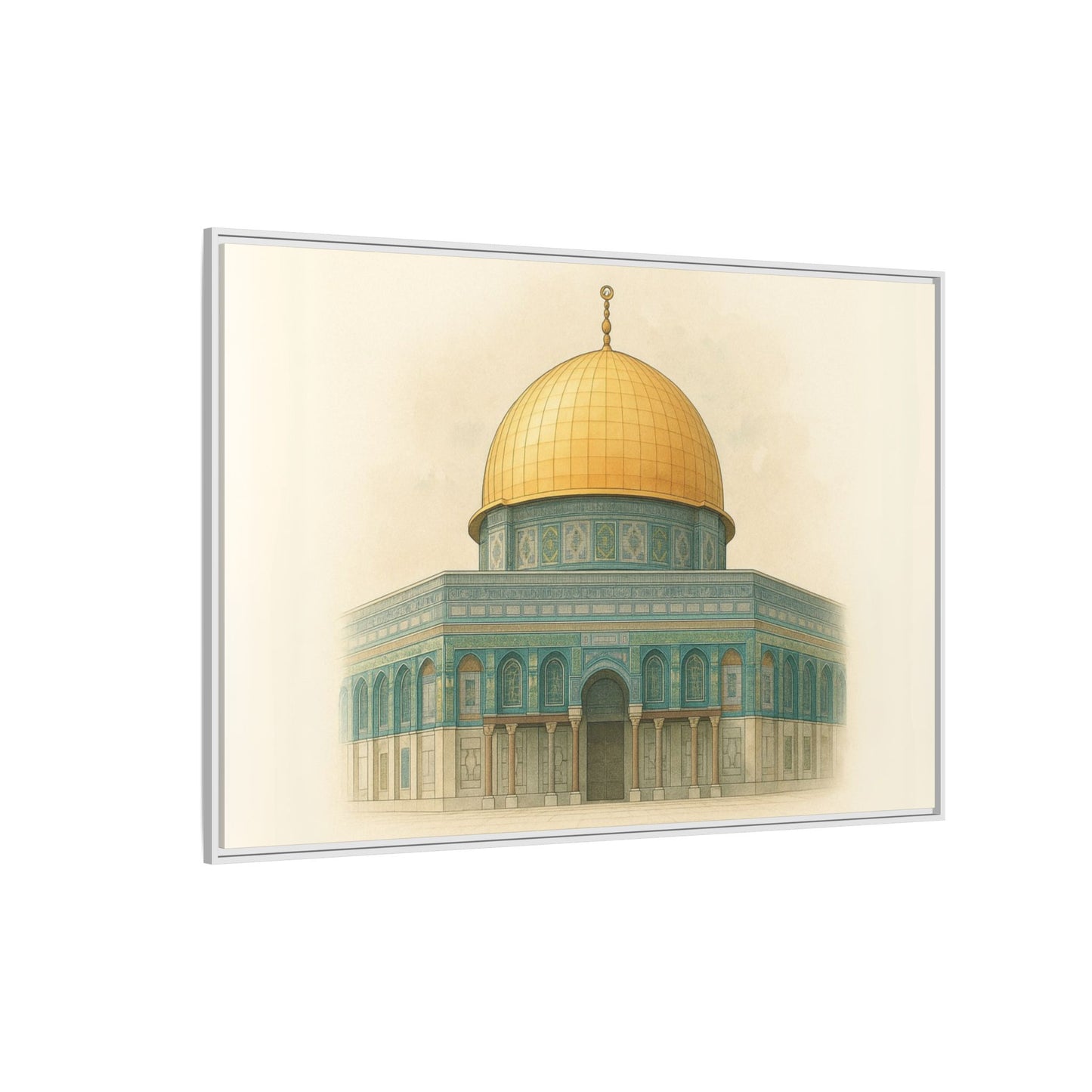 Dome of the Rock Modern Framed Canvas Art