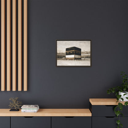 Vintage Kaaba – Hajj Season Framed Canvas