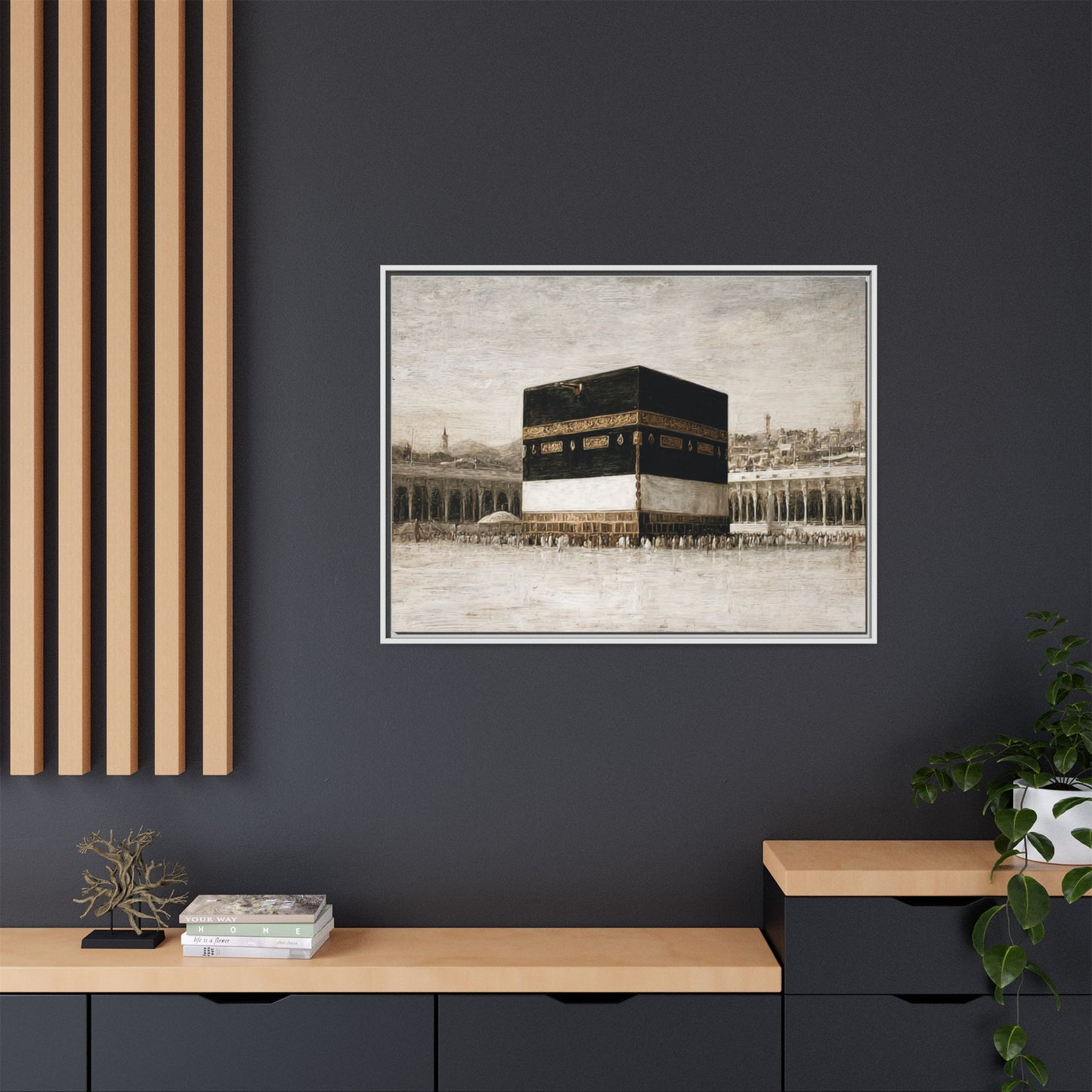 Vintage Kaaba – Hajj Season Framed Canvas