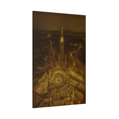 Kaaba Under the Night Sky – Canvas Wall Art (1.25" Depth)