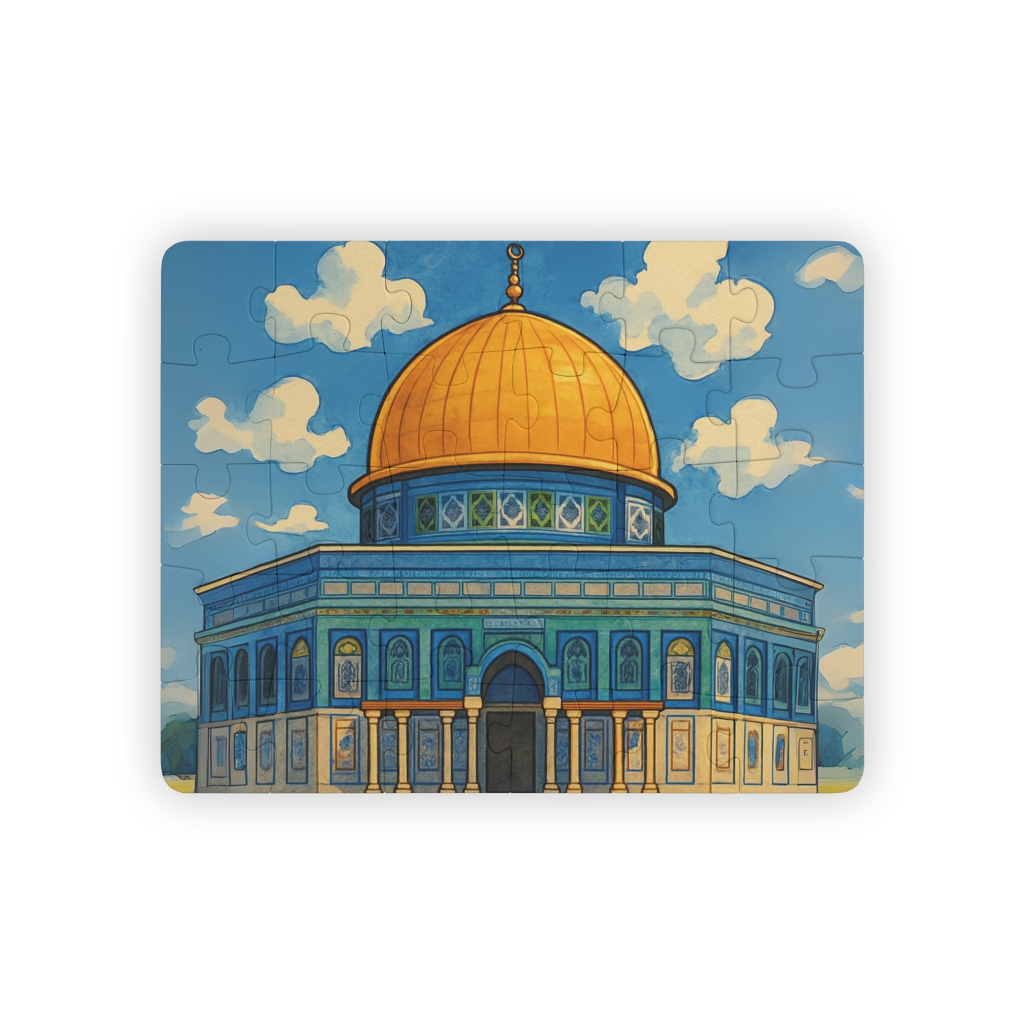 Kids Puzzle - Dome of the Rock, Masjid Al-Aqsa Blue Skies