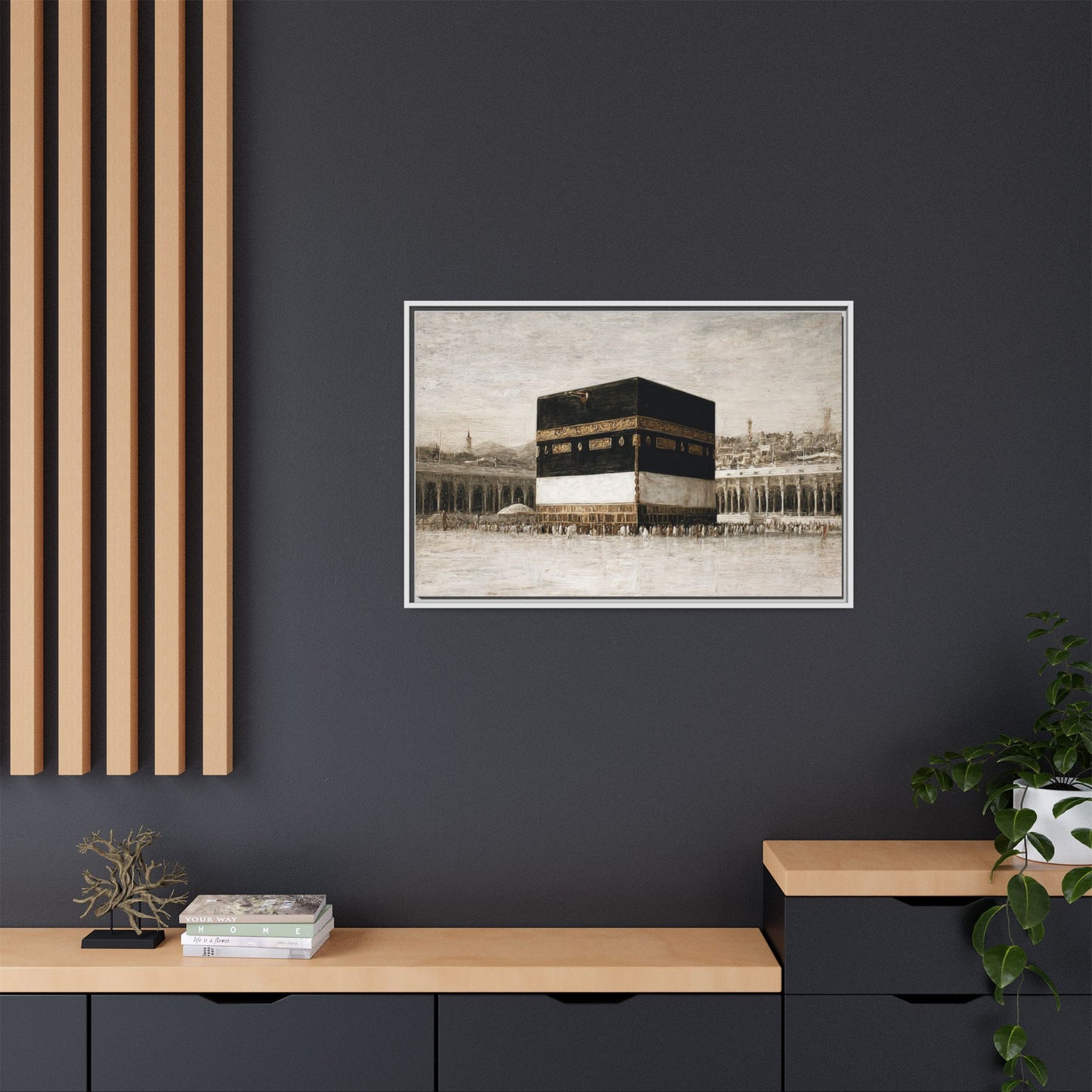 Vintage Kaaba – Hajj Season Framed Canvas