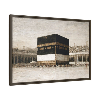 Vintage Kaaba – Hajj Season Framed Canvas