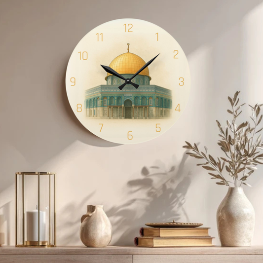 Dome of the Rock Acrylic Wall Clock - English Numerals
