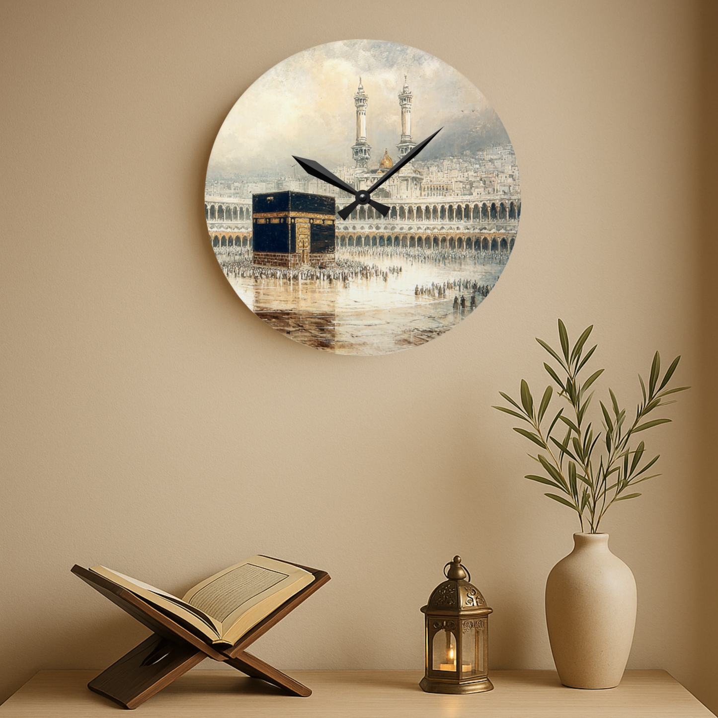 Kaaba Acrylic Wall Clock - No Numerals