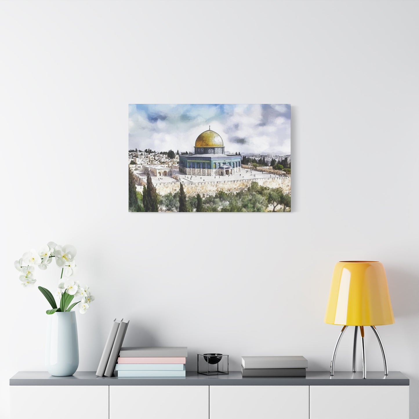 Dome of the Rock Islamic Canvas – Scenic Jerusalem Wall Art