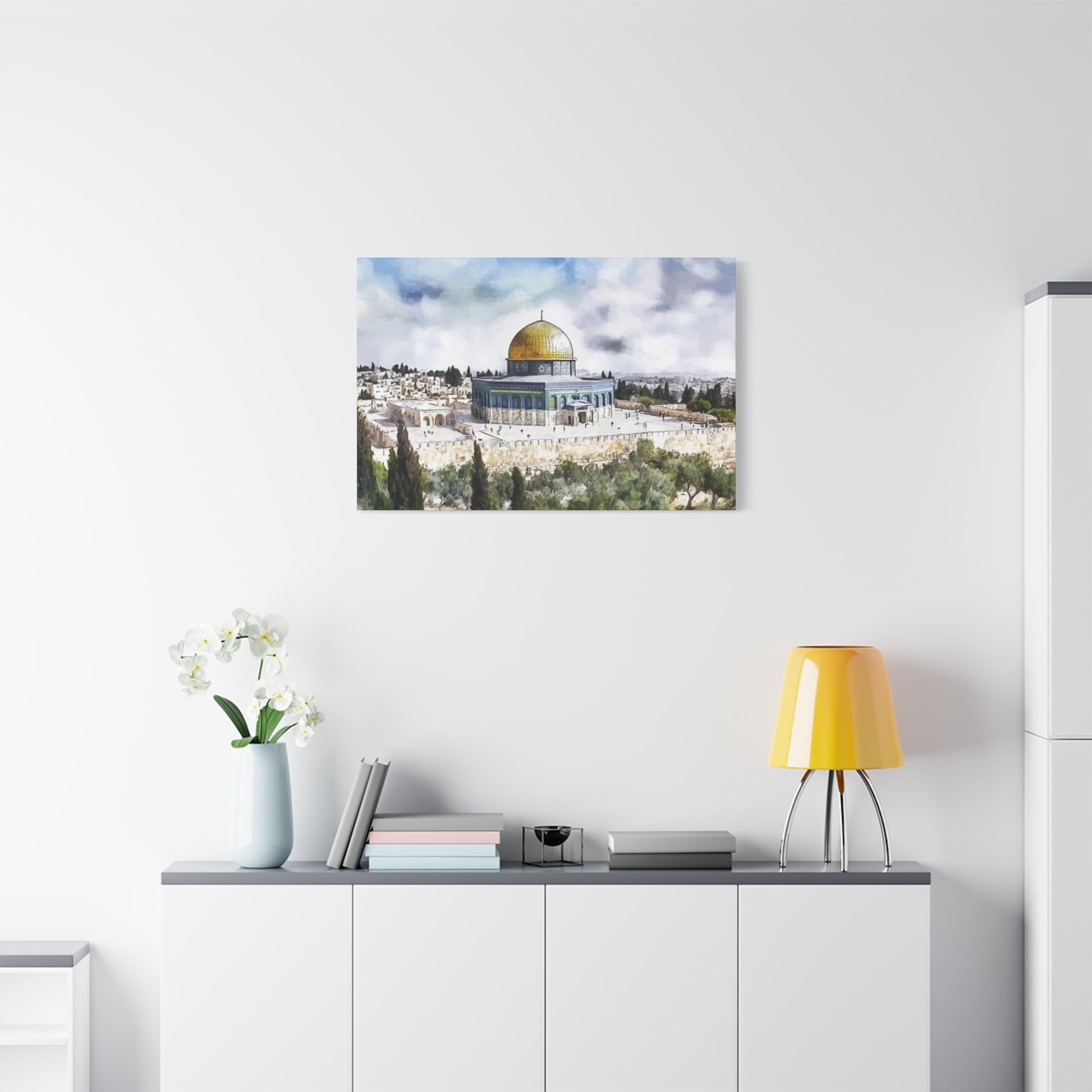 Dome of the Rock Islamic Canvas – Scenic Jerusalem Wall Art