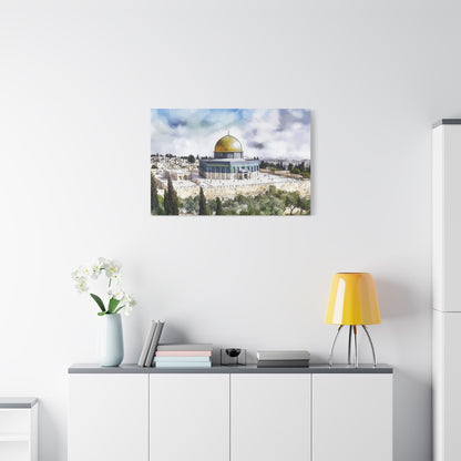 Dome of the Rock Islamic Canvas – Scenic Jerusalem Wall Art