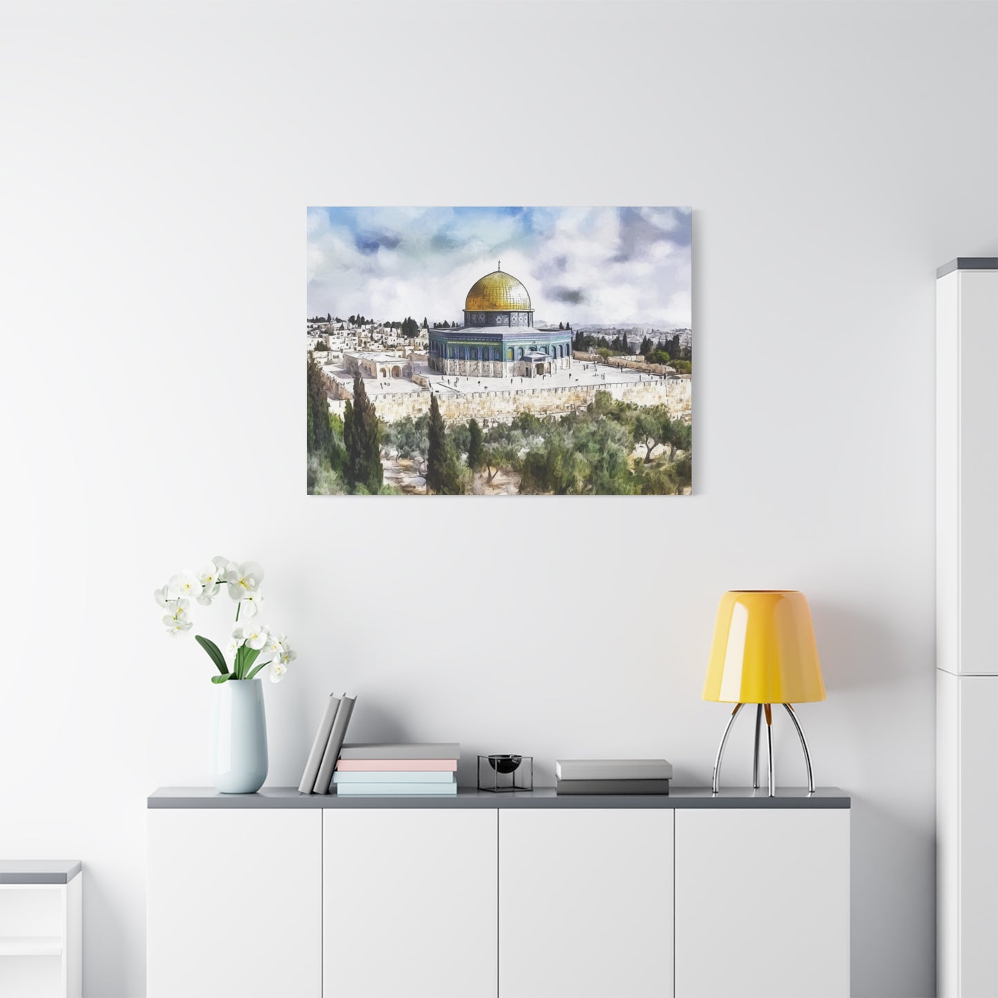 Dome of the Rock Islamic Canvas – Scenic Jerusalem Wall Art