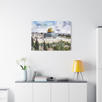 Dome of the Rock Islamic Canvas – Scenic Jerusalem Wall Art