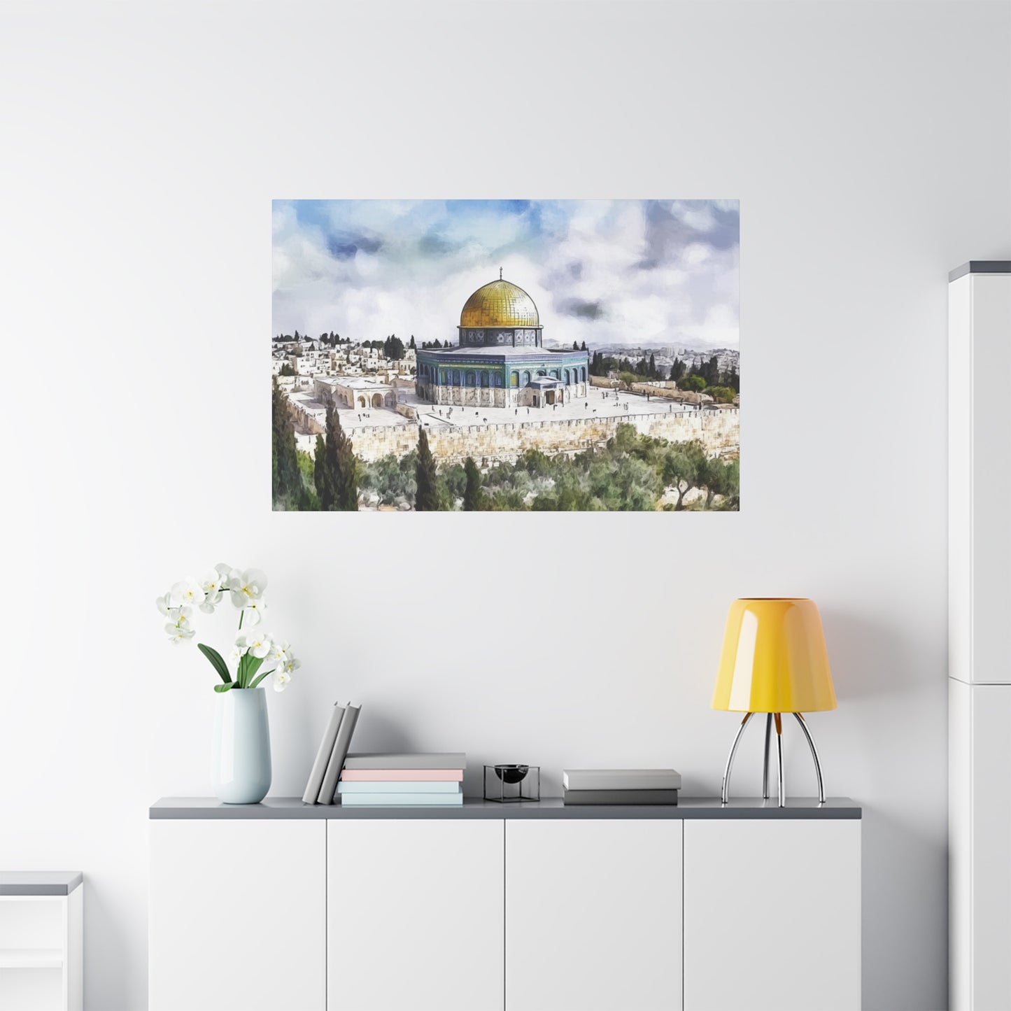 Dome of the Rock Islamic Canvas – Scenic Jerusalem Wall Art