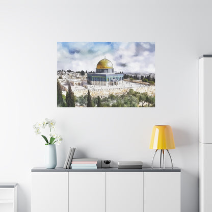 Dome of the Rock Islamic Canvas – Scenic Jerusalem Wall Art