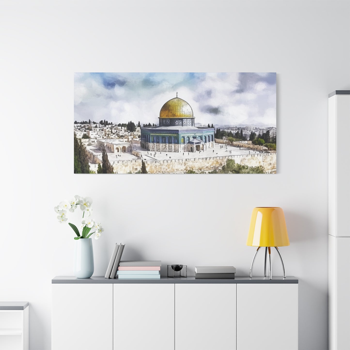 Dome of the Rock Islamic Canvas – Scenic Jerusalem Wall Art
