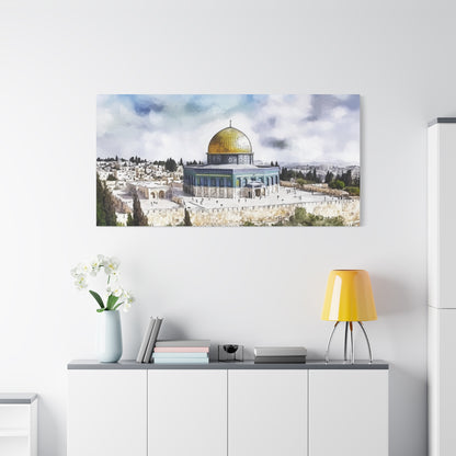 Dome of the Rock Islamic Canvas – Scenic Jerusalem Wall Art