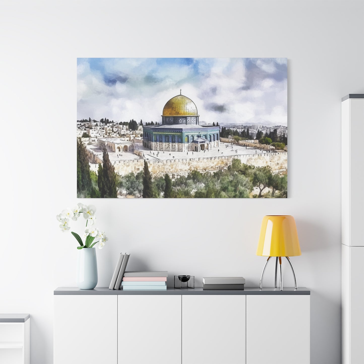 Dome of the Rock Islamic Canvas – Scenic Jerusalem Wall Art