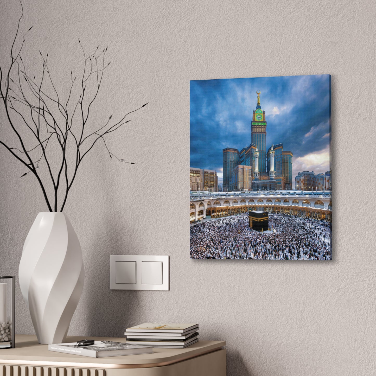 Majestic Kaaba Canvas – Mecca Clock Tower Wall Art (.75 Depth)