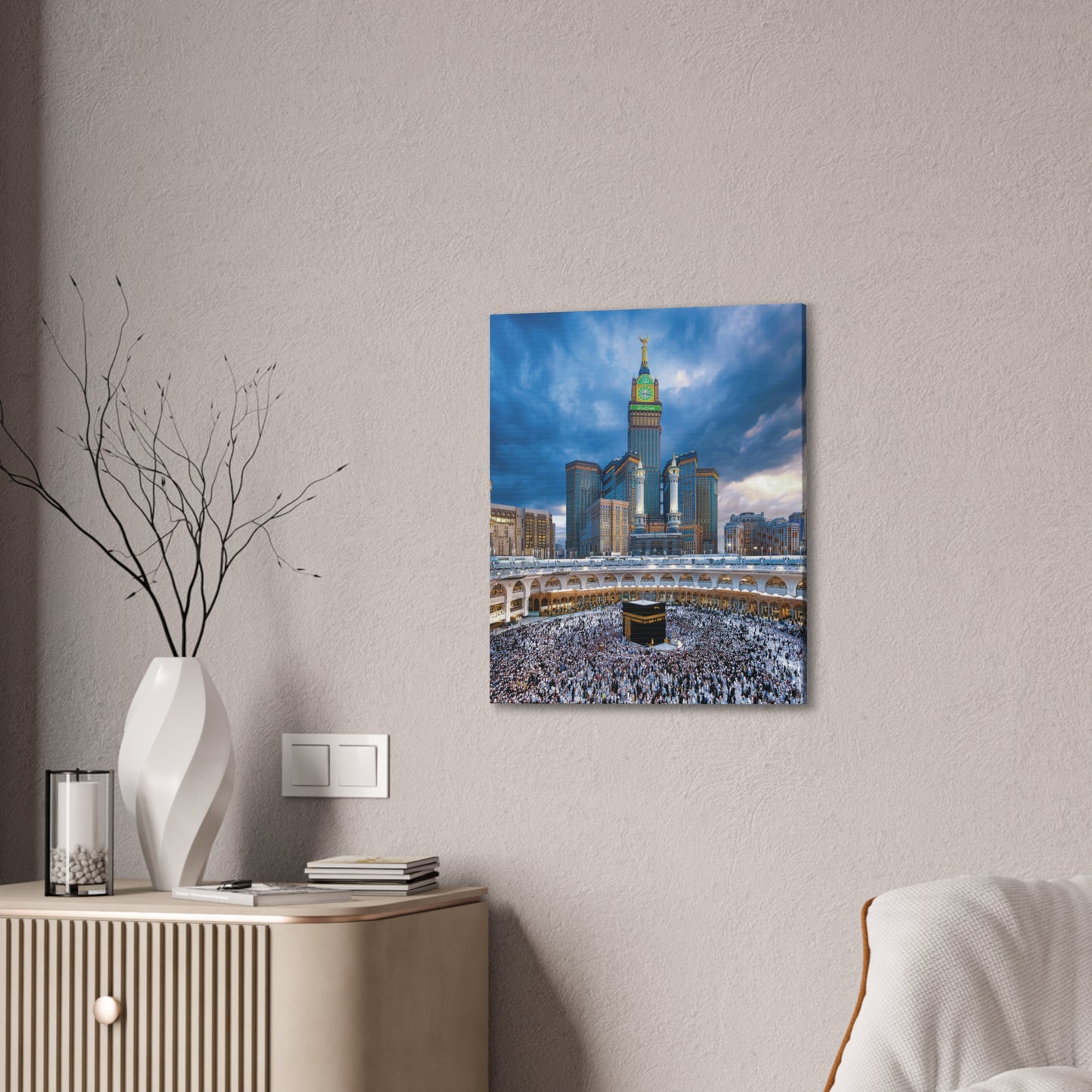 Majestic Kaaba Canvas – Mecca Clock Tower Wall Art (.75 Depth)
