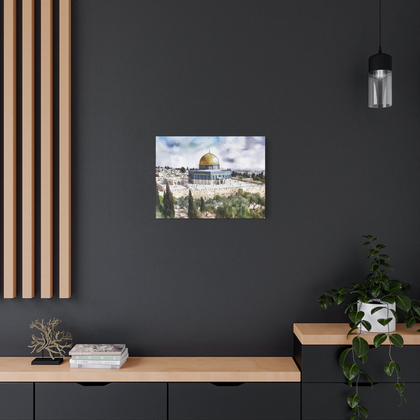Dome of the Rock Islamic Canvas – Scenic Jerusalem Wall Art