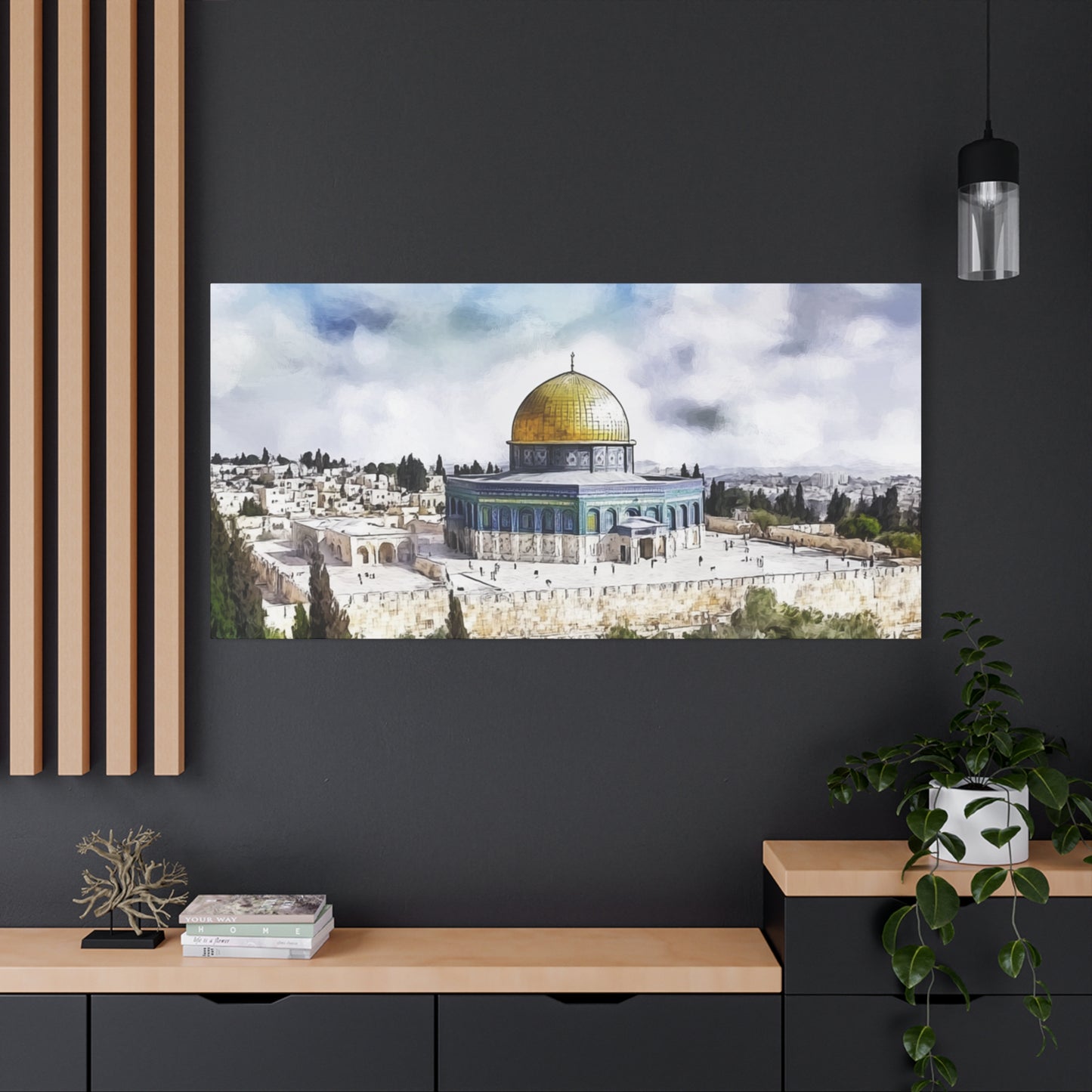 Dome of the Rock Islamic Canvas – Scenic Jerusalem Wall Art