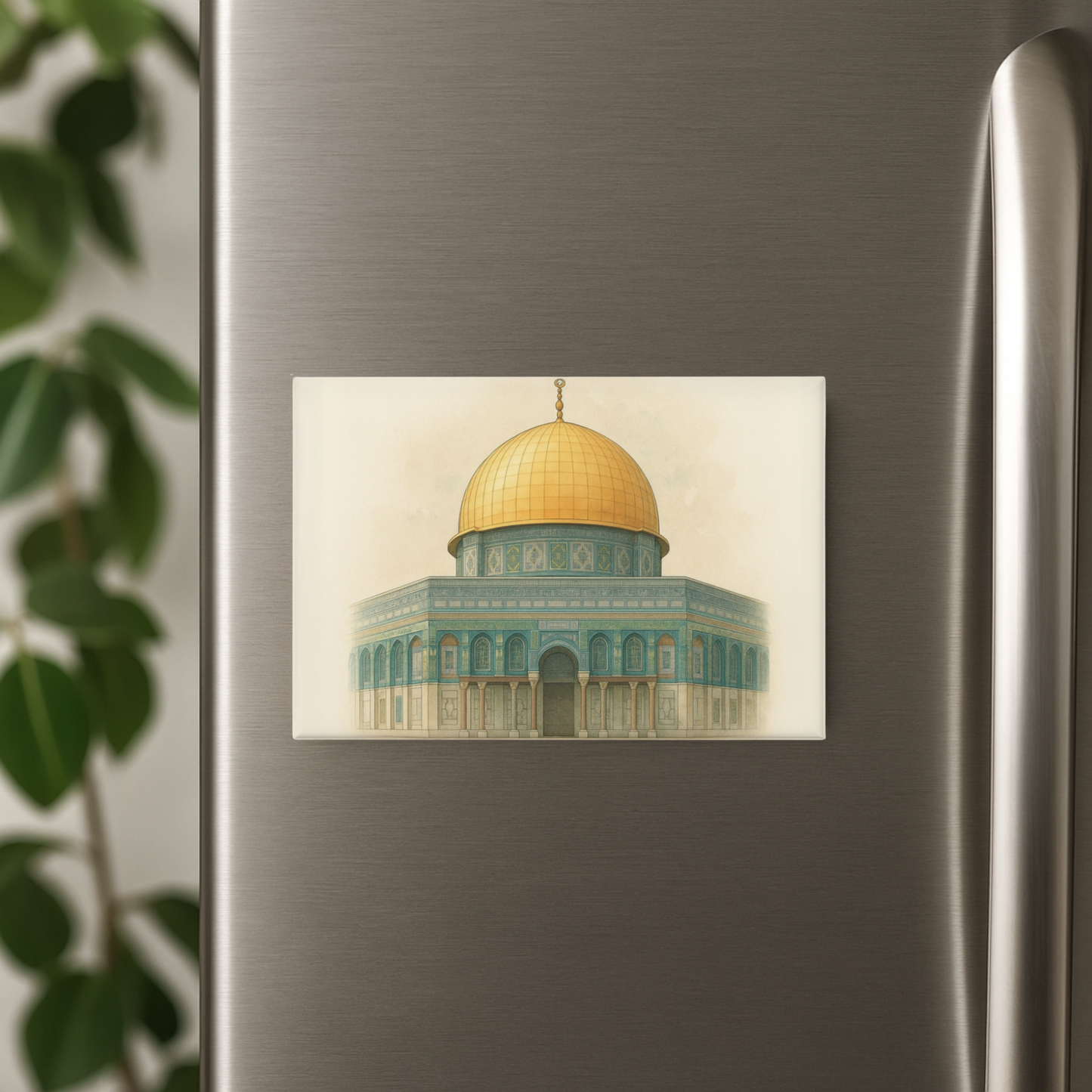 Dome of the Rock Magnet – Golden Dome Art