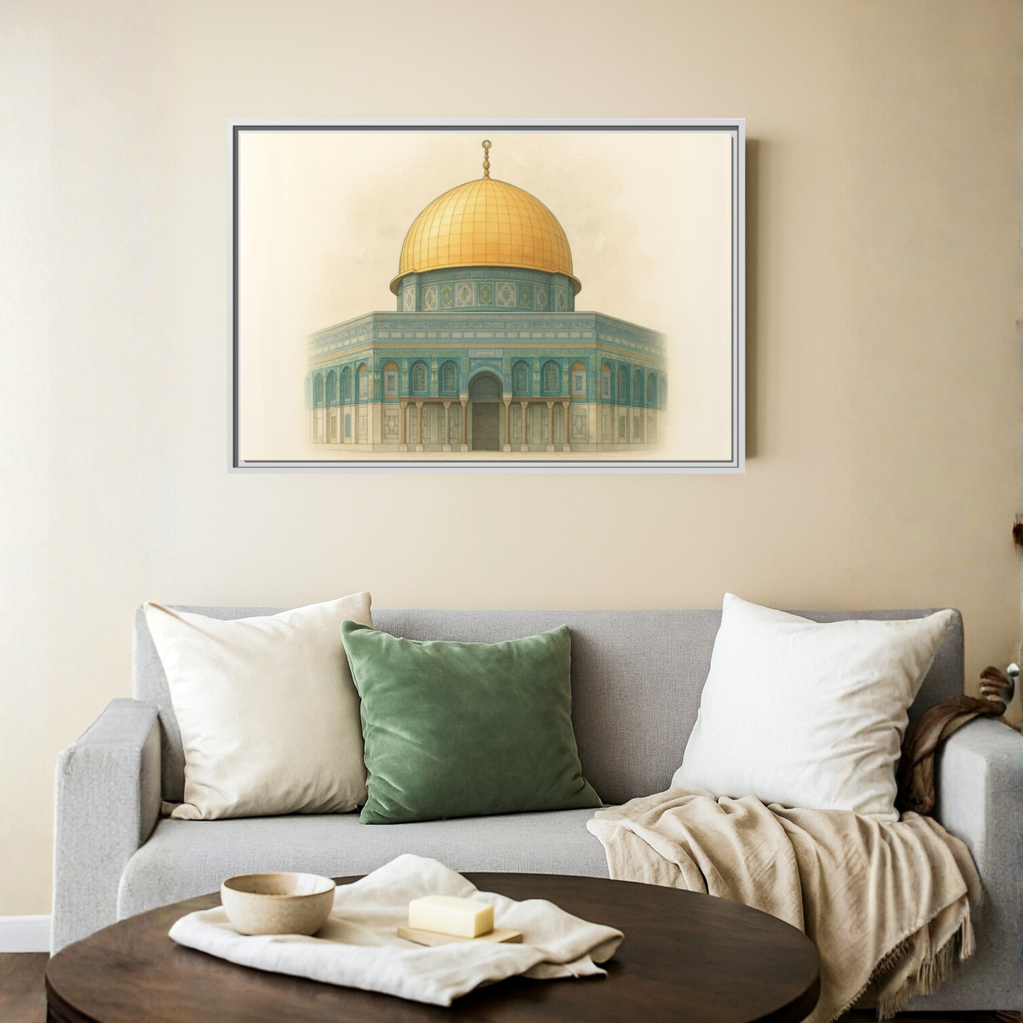 Dome of the Rock Modern Framed Canvas Art