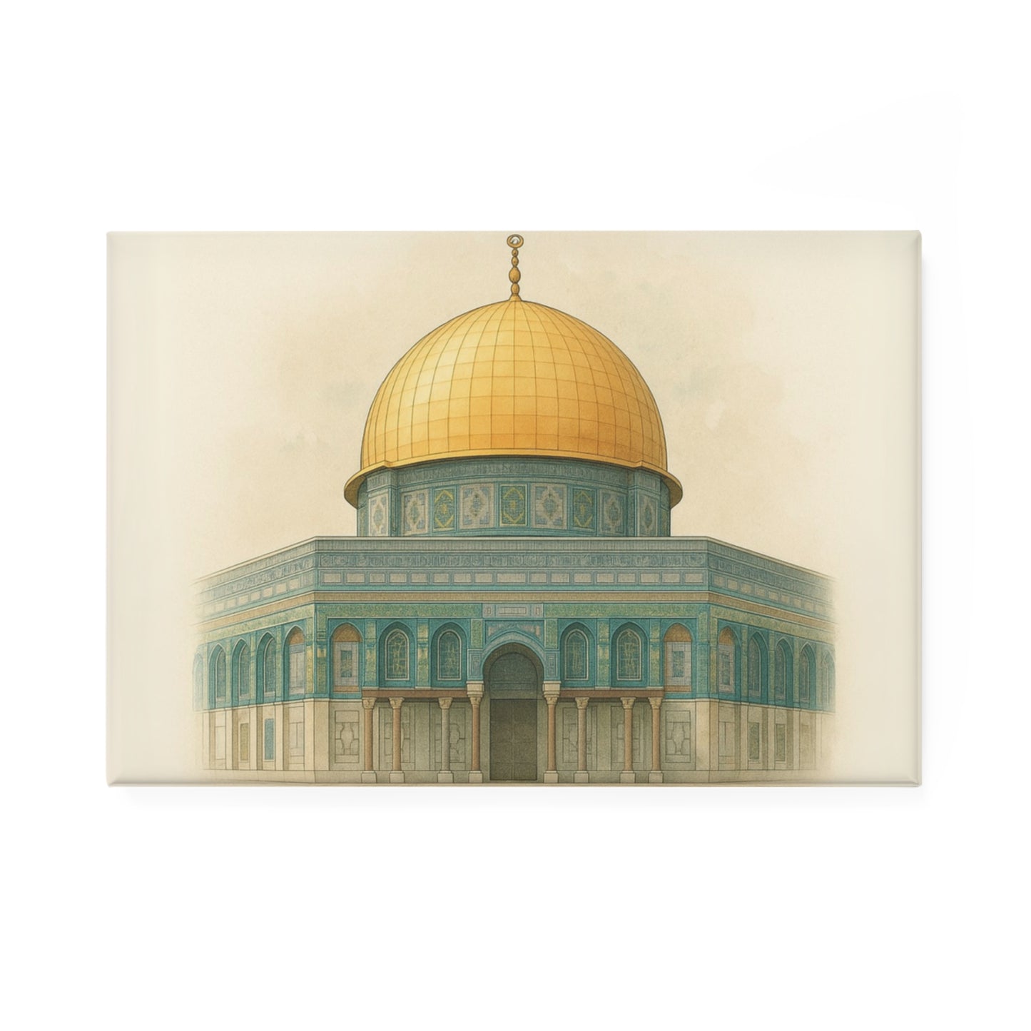 Dome of the Rock Magnet – Golden Dome Art
