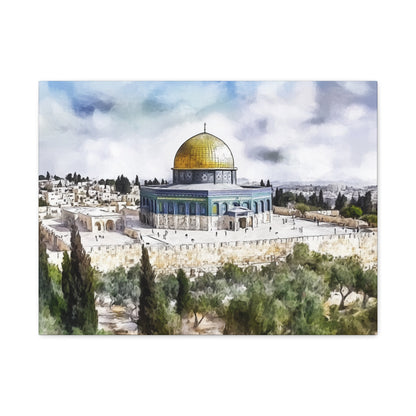 Dome of the Rock Islamic Canvas – Scenic Jerusalem Wall Art