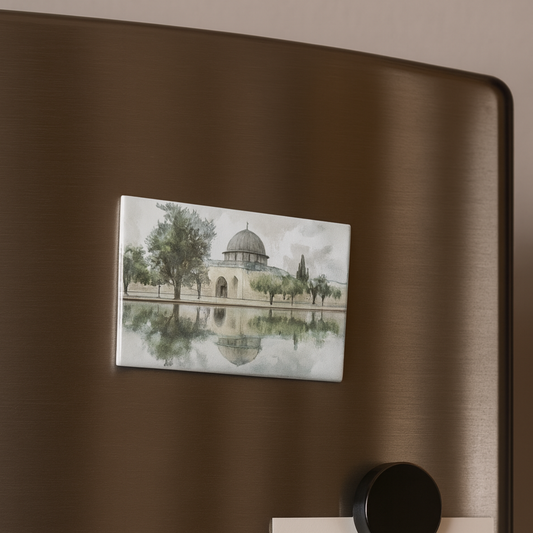 Masjid Al Aqsa Magnet – Watercolor Art