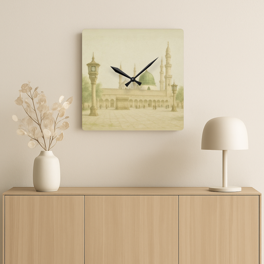 Masjid Nabawi Acrylic Wall Clock - No Numerals