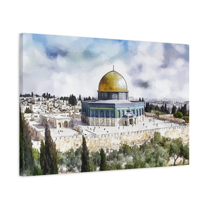 Dome of the Rock Islamic Canvas – Scenic Jerusalem Wall Art