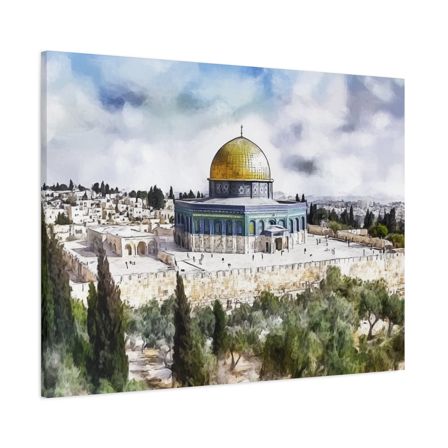 Dome of the Rock Islamic Canvas – Scenic Jerusalem Wall Art