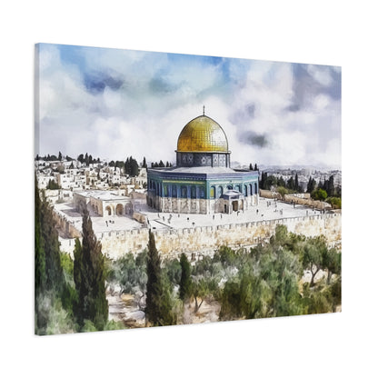 Dome of the Rock Islamic Canvas – Scenic Jerusalem Wall Art