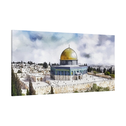 Dome of the Rock Islamic Canvas – Scenic Jerusalem Wall Art