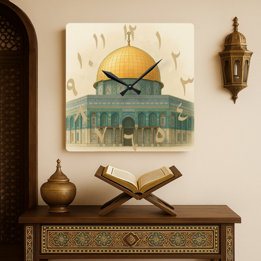 Dome of the Rock Acrylic Wall Clock - Arabic Numerals